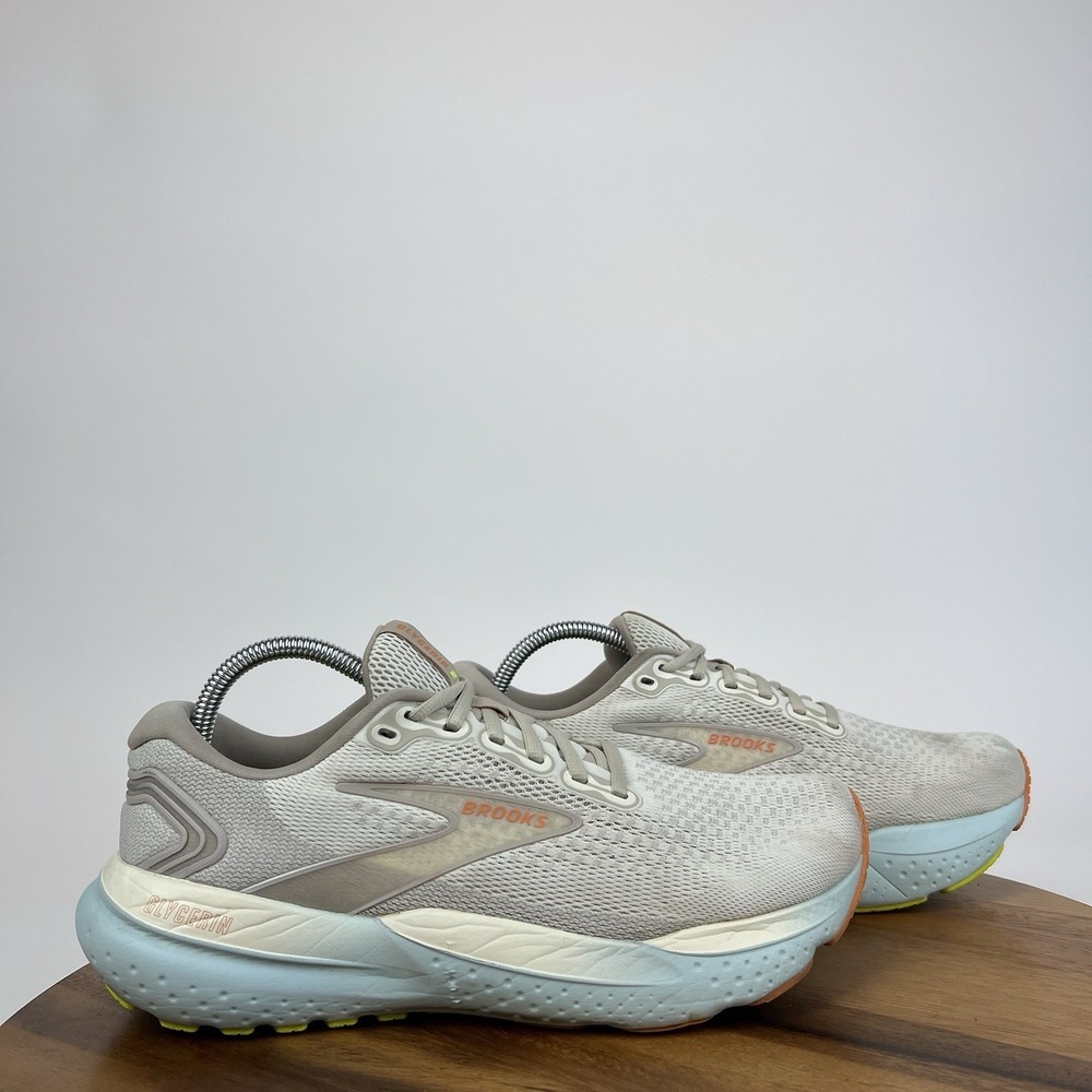 Womens Brooks Glycerin GTS 21 Coconut Beige Running Sneakers Shoes Size 10.5 B